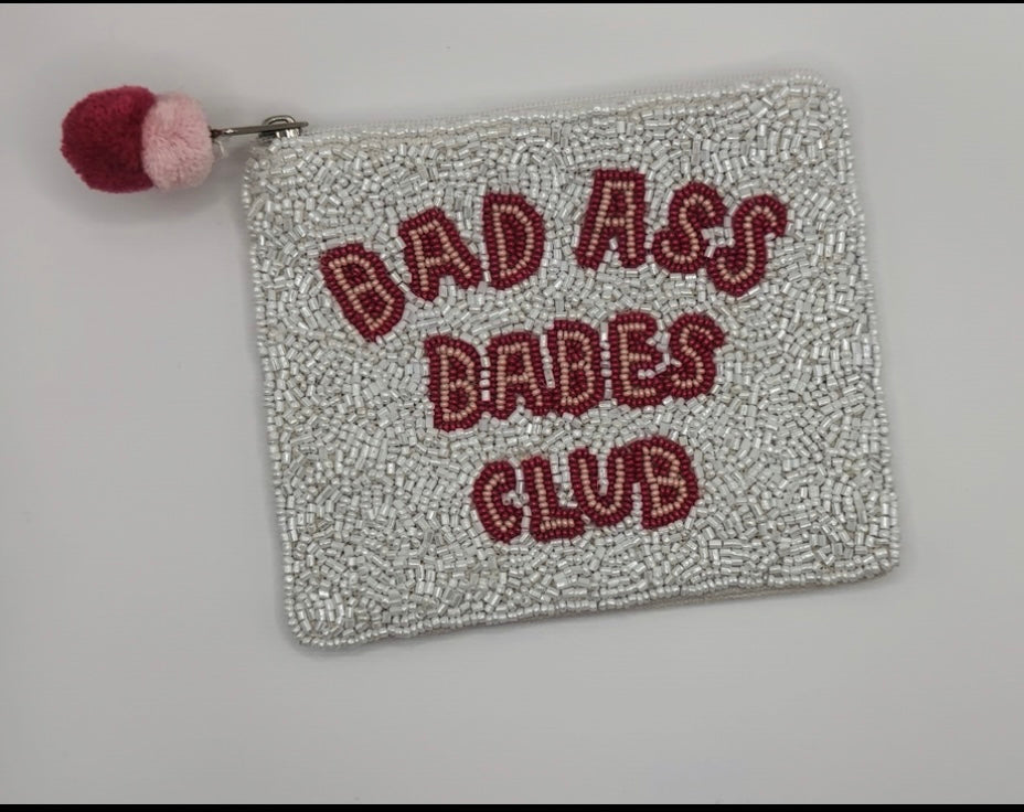 Bad As_ Babes Club Beaded Coin Pouch