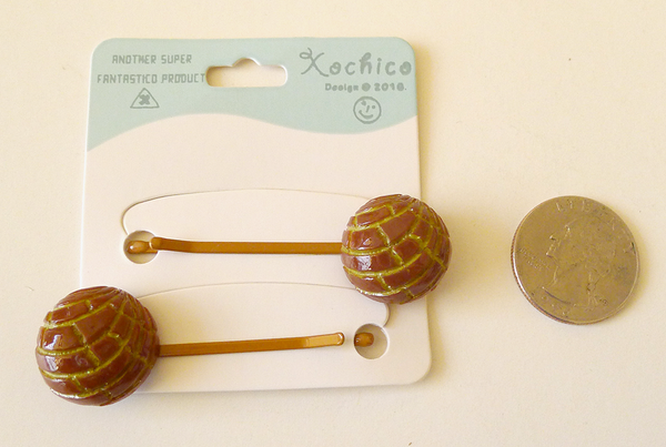 RESIN CONCHA BOBBY PINS