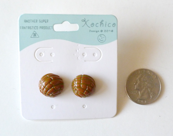 Concha Pan Dulce Resin Stud Earrings