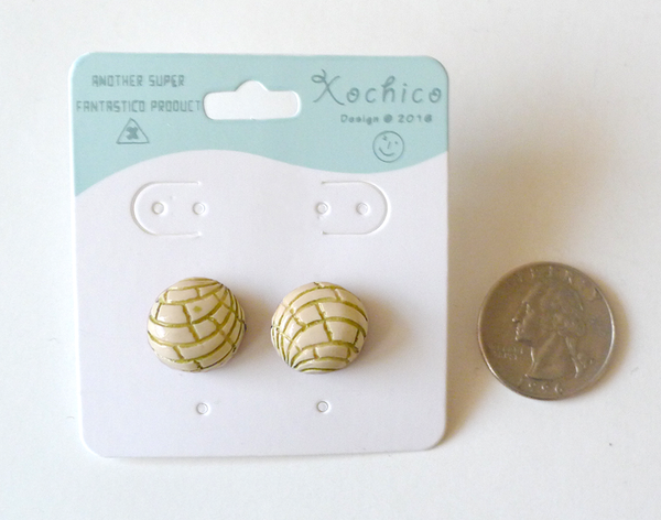 Concha Pan Dulce Resin Stud Earrings